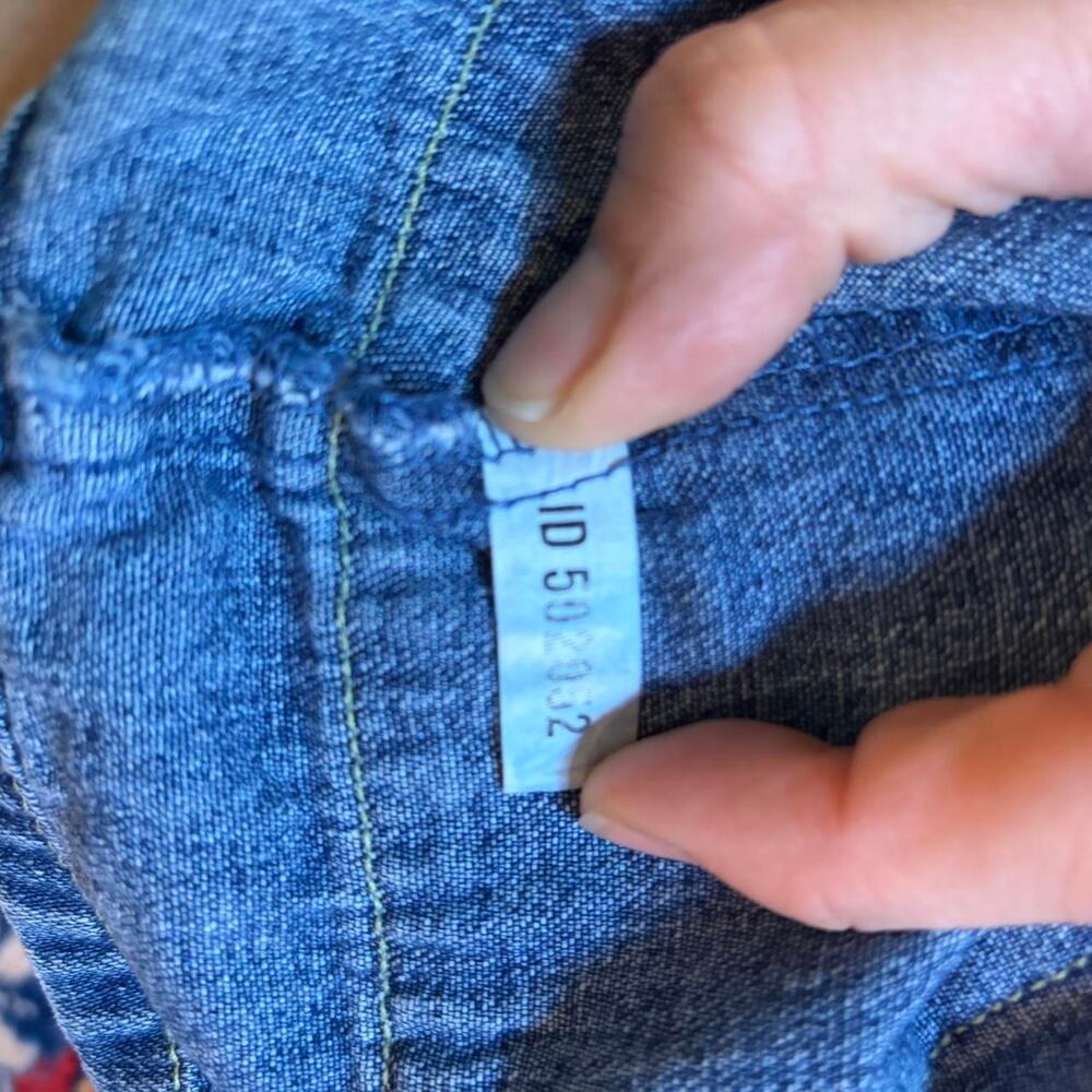 Vintage 90s Express Bleus Full Zip Cargo Denim Mini Skirt 5/6 - Picture 6 of 6